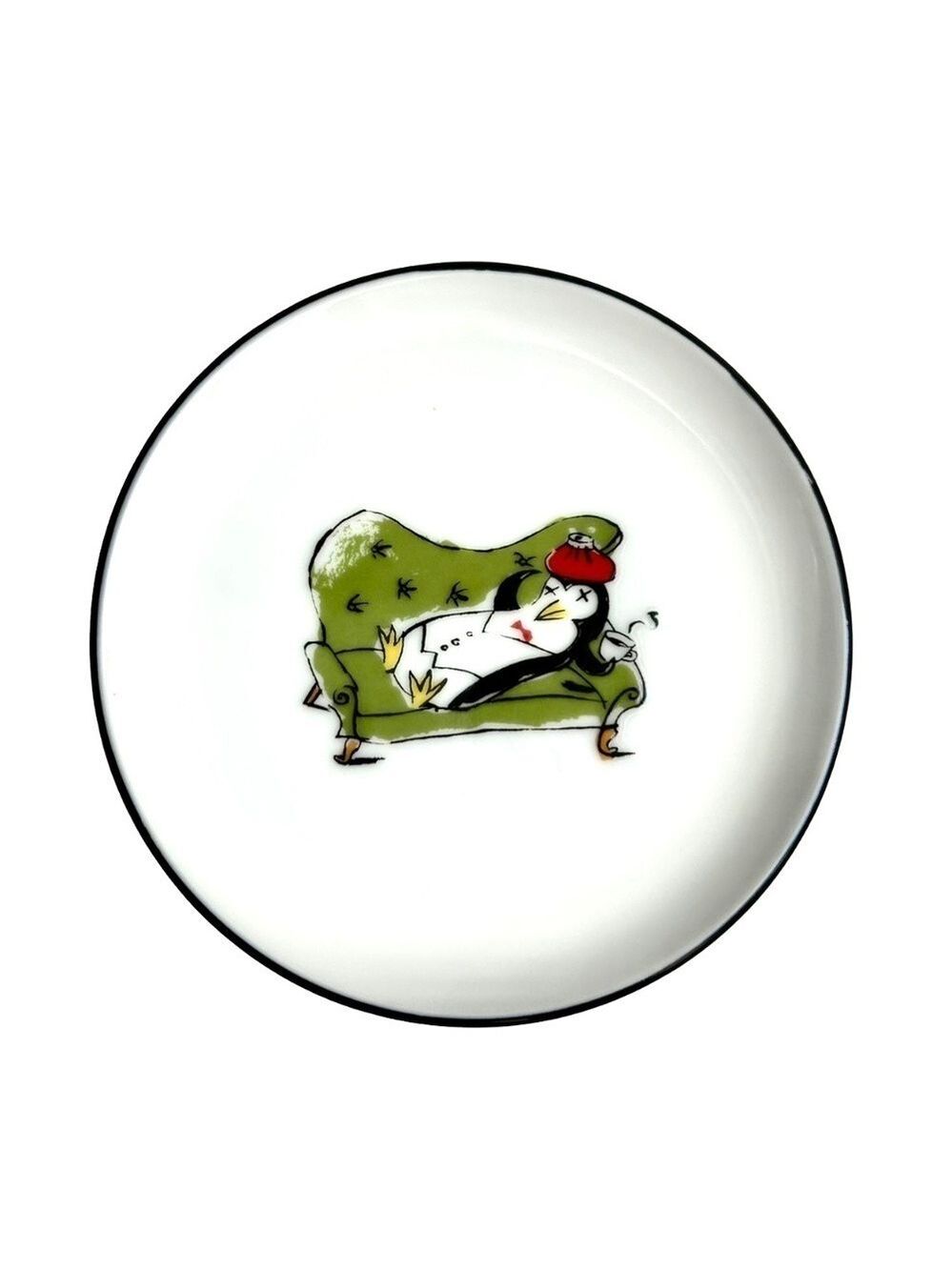 Pottery Barn 4" Penguin Coaster / Butter Pat Plate